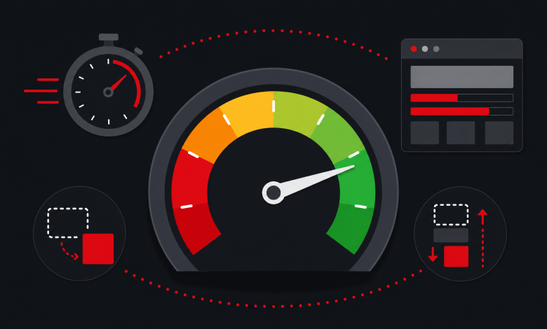 Core Web Vitals Rehberi: LCP, CLS ve INP Nasıl İyileştirilir? 1 Core Web Vitals performans göstergesi görseli