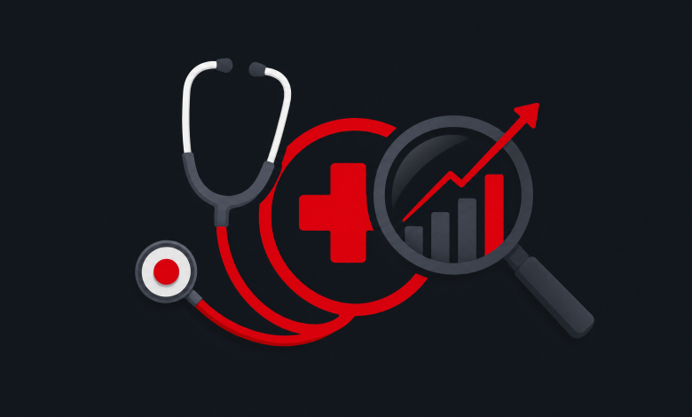 Doktorlar ve Sağlık Kuruluşları İçin SEO Rehberi (2026) 1 Sağlık sektörü SEO görseli
